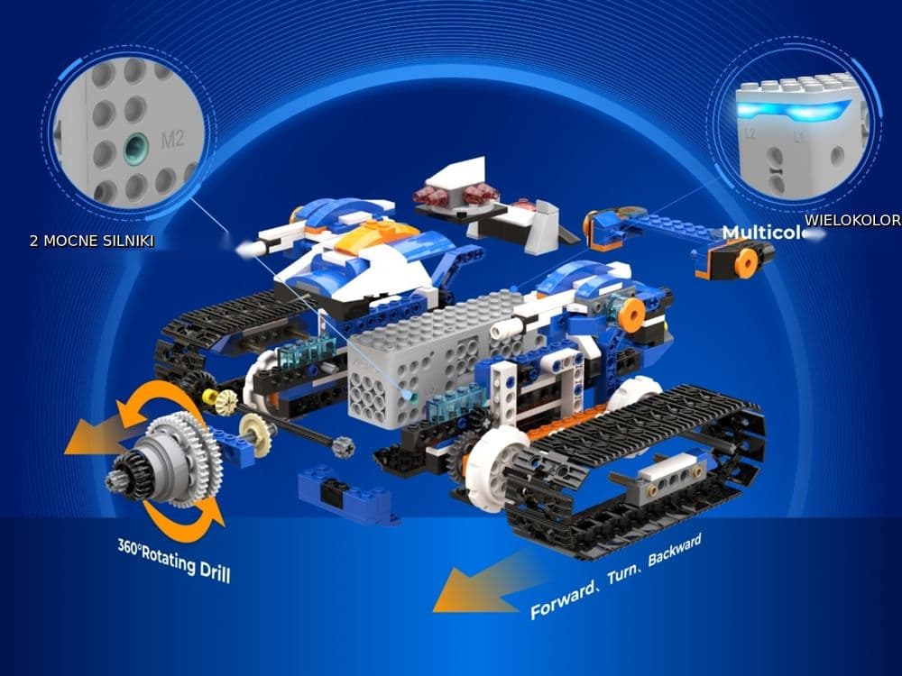 Apitor Robot J – programowalny robot 6 w 1 dla dzieci, 480 elementów, sterowanie z aplikacji