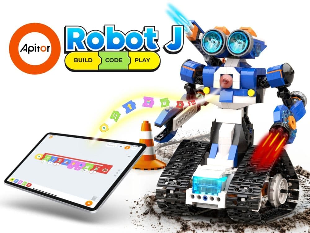 Apitor Robot J – programowalny robot 6 w 1 dla dzieci, 480 elementów, sterowanie z aplikacji
